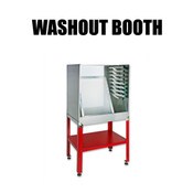 Washout booth for screen printing